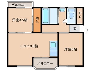 福田ハイツの物件間取画像